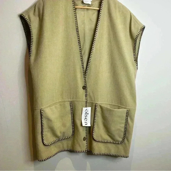 NWT OLSEN Wool Cashmere Vest PTP 24” - Picture 13 of 13